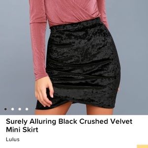 Lulu’s Velvet Mini Skirt